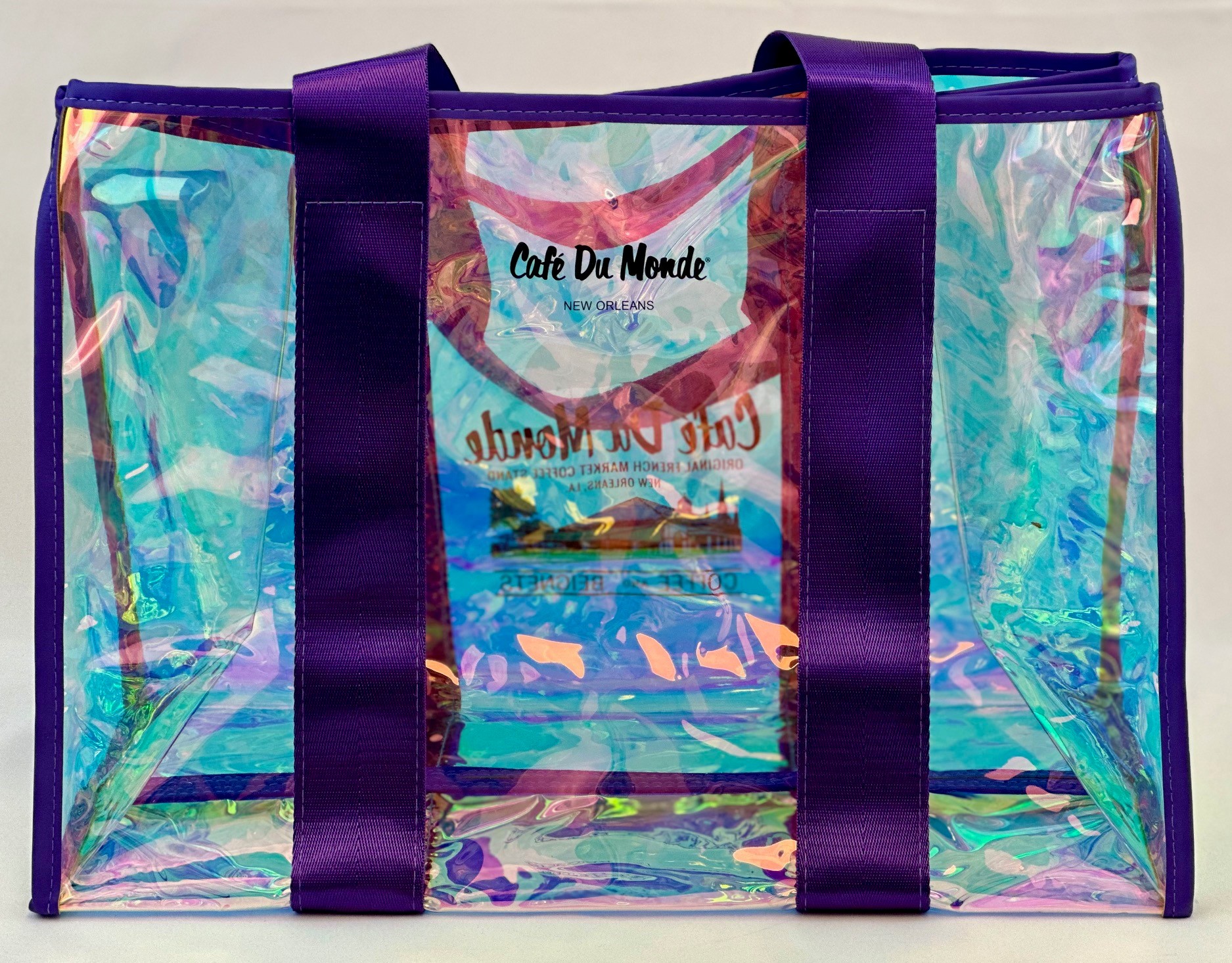 Iridescent Tote Purple Straps - Image 2