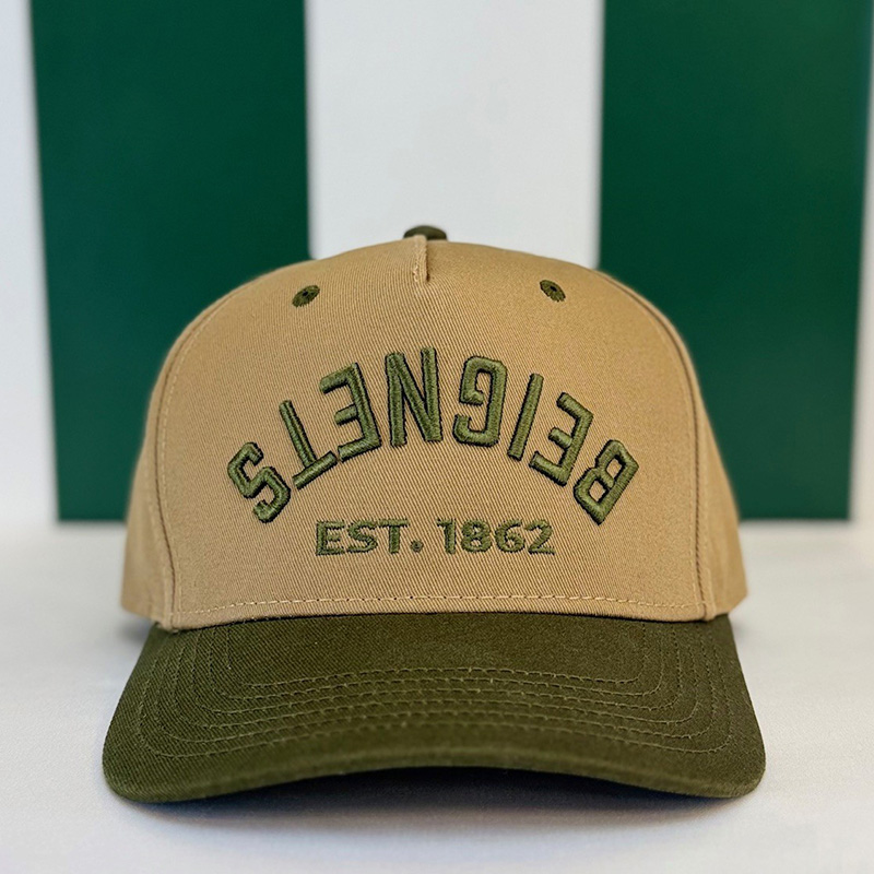 Upside Down Beignets Cap in Dark Gold / Olive